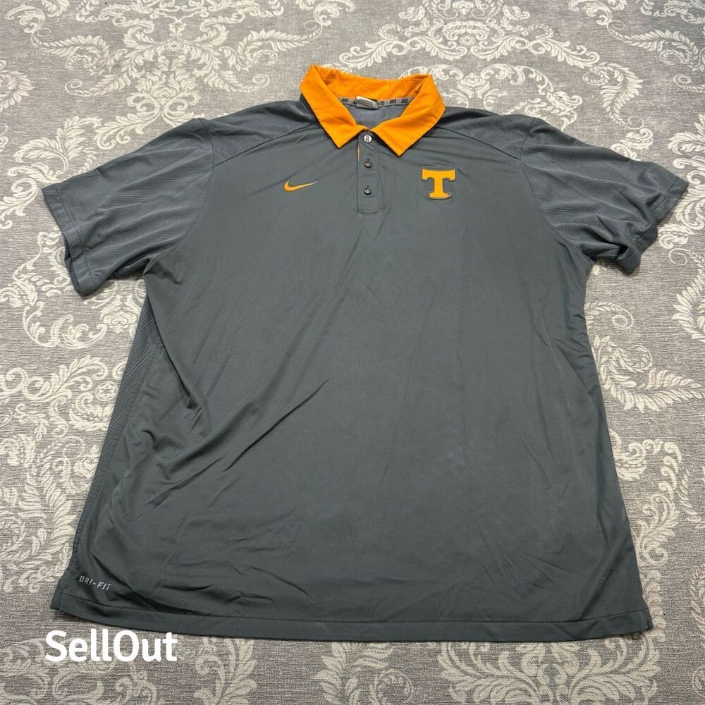 Nike Tennessee Volunteers Men's Polo Shirt Gray XXL